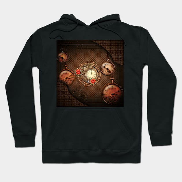 Wonderful steampunk clock Hoodie by Nicky2342